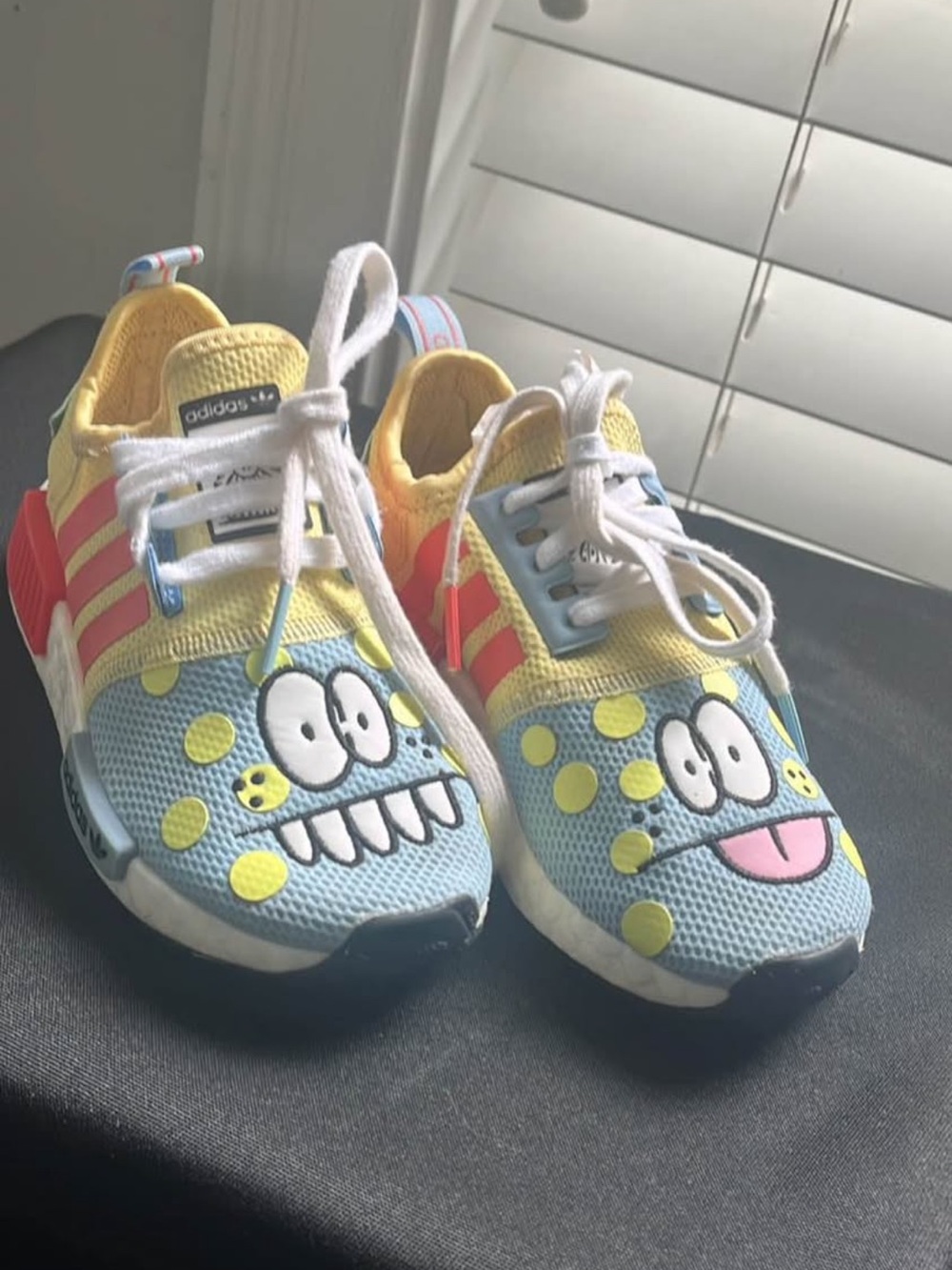 adidas x Kevin Lyons Kids' Colorblock Cartoon Sneakers - Yellow & Blue